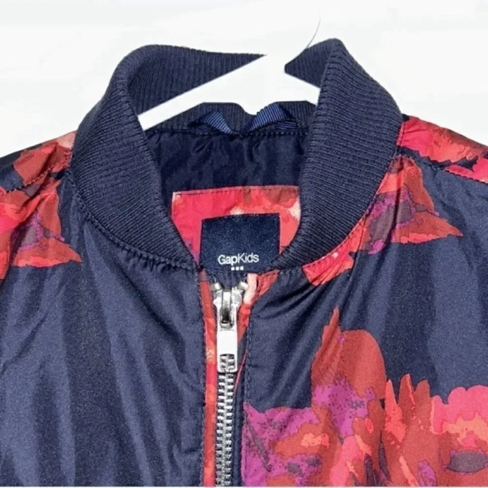 Gap kids Floral Print Red & Blue Jacket(Size Small)